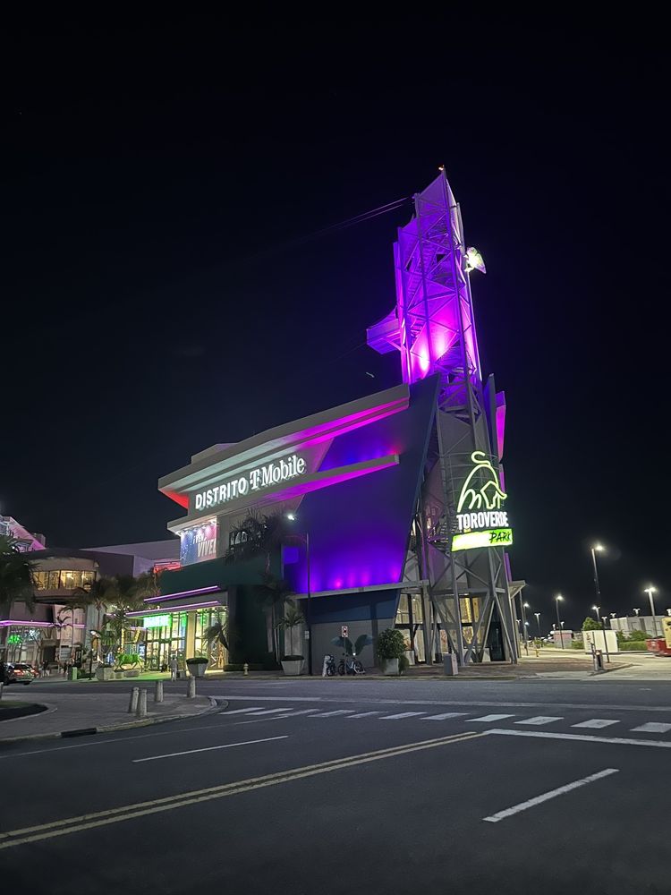 Distrito Tmobile Led Tower Night San Juan Escambron Beach
