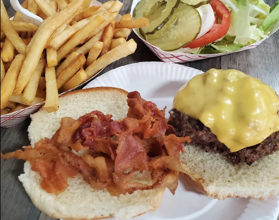 El Hamburger Bacon Cheeseburger Fries San Juan Port