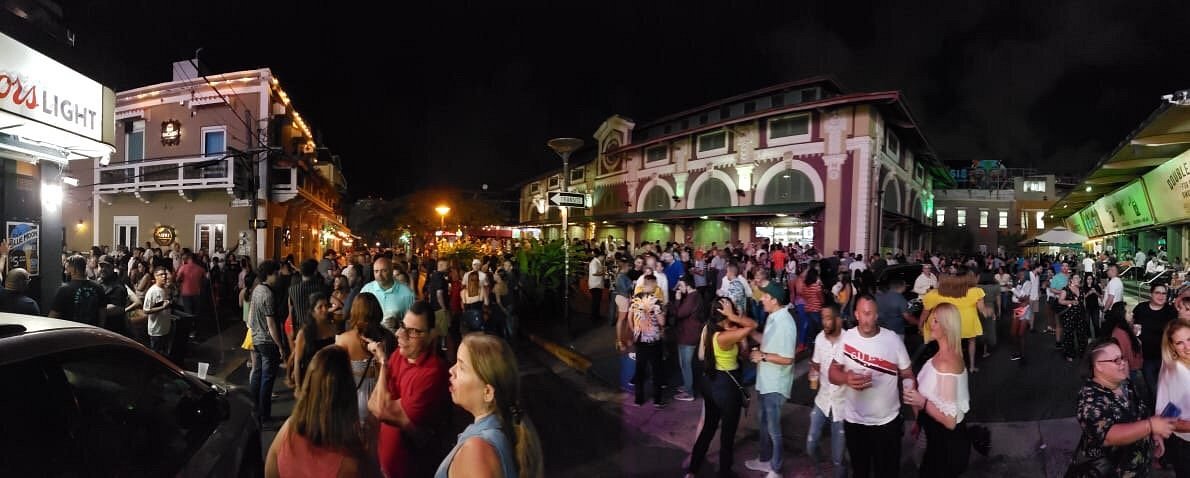 La Placita De Santurce Nightlife Crowd Escambron Beach