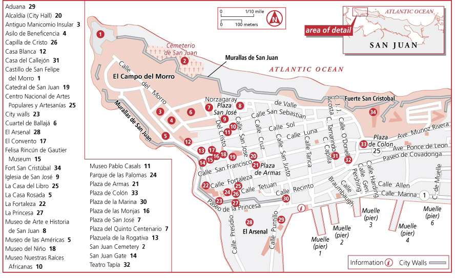 Old San Juan Walking Map