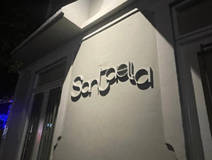 Santaella Escambron Beach Restaurant Sign